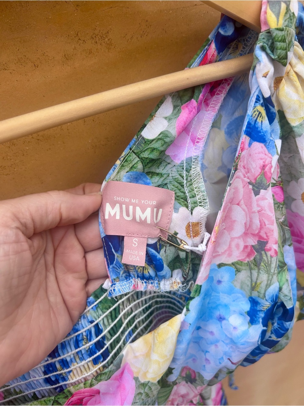 NWT Show Me Your Mumu Floral Milkmaid Babydoll Mini Dress Small Cottagecore Puff - Picture 4 of 9